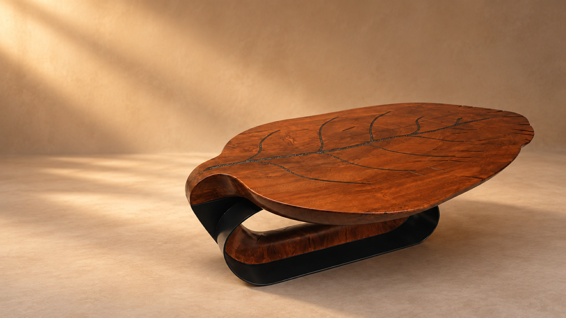 Centro de mesa Hoja en madera maciza